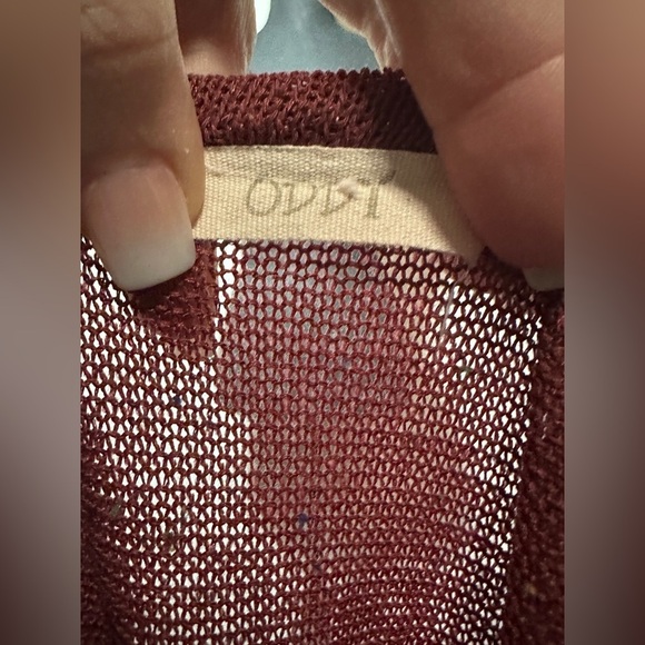 ODDY Colorblock Long Sleeve Top with small knot  Size 1X - Picture 6 of 7